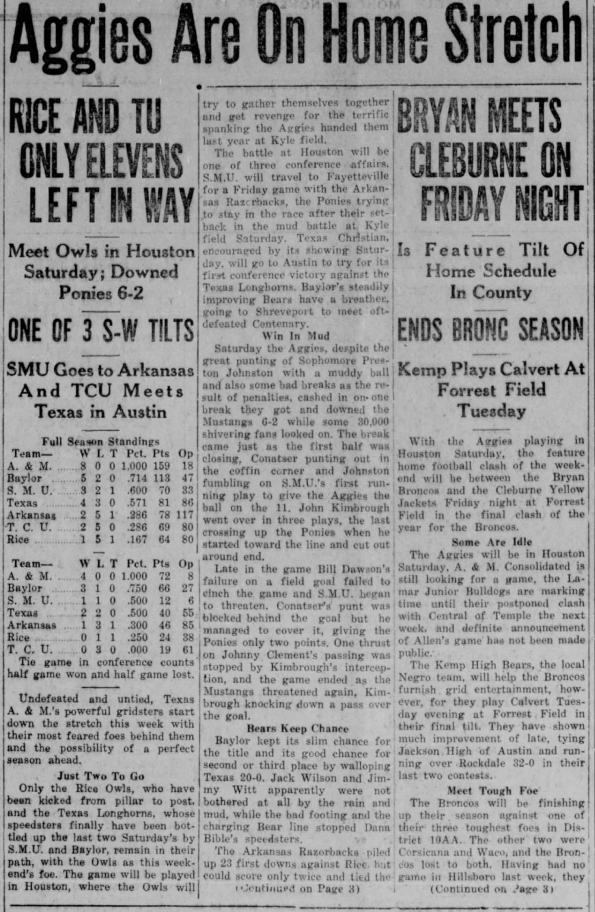 The Eagle Archives: November 13, 1939